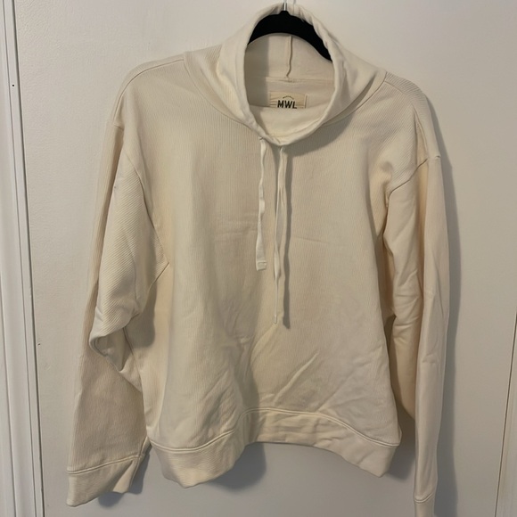 Madewell MWL Cabincore Ribbed Funnelneck Sweatshirt Large - Picture 2 of 7